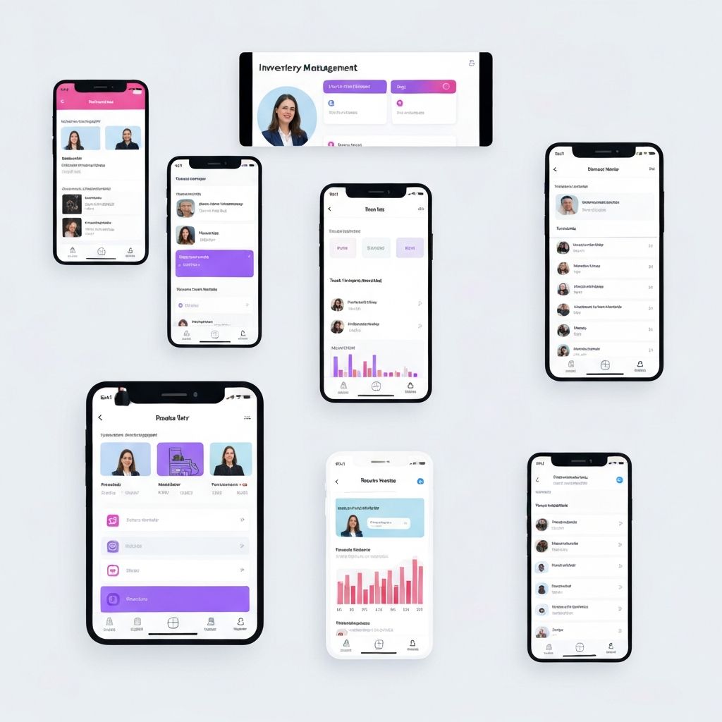 Examples of custom business apps built with Vchu